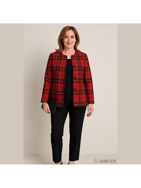 Retro 90's Scotch Plaid/Tartan Alexon UK Oversized Businesscore Blazer